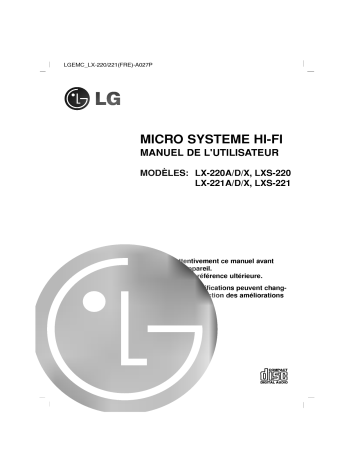 LG LX-220A Manuel du propriétaire | Fixfr