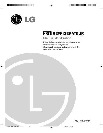 GR-P217BTJ | LG GR-P257BTJ Manuel du propriétaire | Fixfr