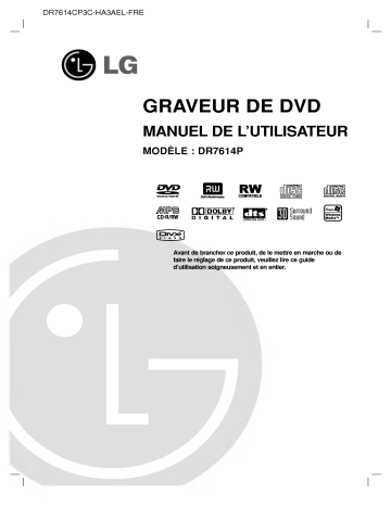 LG DR7614CP3C Manuel du propriétaire | Fixfr