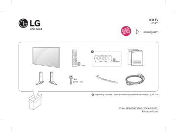 43LF5400 | 43LF540T | 49LF540T | LG 49LF5400 Manuel du propriétaire | Fixfr