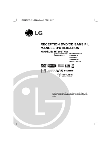 LG HT502THW-AN Manuel du propriétaire | Fixfr