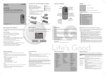 LG GB106 Manuel du propriétaire | Fixfr