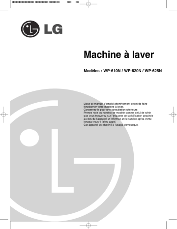 LG WP-625N Manuel du propriétaire | Fixfr