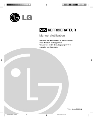 LG GR-P247MGG Manuel du propriétaire | Fixfr