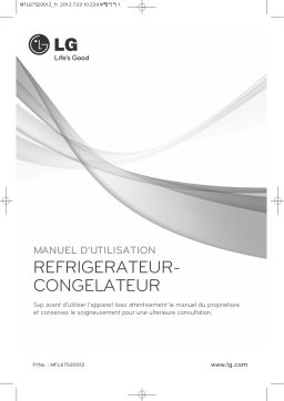 LG GR-S632GSRX Manuel du propriétaire