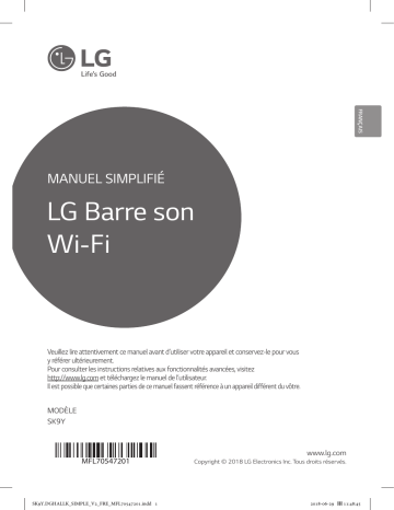 LG SK9Y Manuel du propriétaire | Fixfr