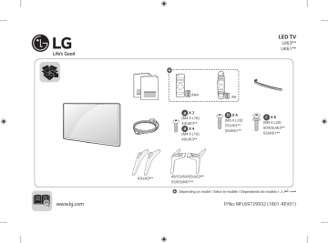 LG 65UJ630V Manuel du propriétaire | Fixfr