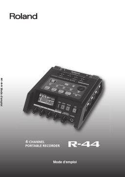 Roland R-44 4-Channel Portable Recorder Manuel du propriétaire