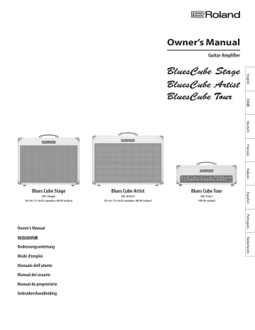 Blues Cube Tour | Blues Cube Stage | Roland Blues Cube Artist212 Guitar Amplifier Manuel du propriétaire | Fixfr