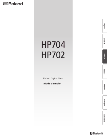 HP704 | Roland HP702 电钢琴 Manuel du propriétaire | Fixfr