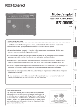 Roland JC-40 Amplificateur de guitare Jazz Chorus Manuel du propriétaire