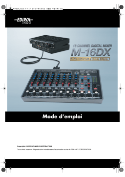 Roland M-16DX 16-Channel Digital Mixer Manuel du propriétaire
