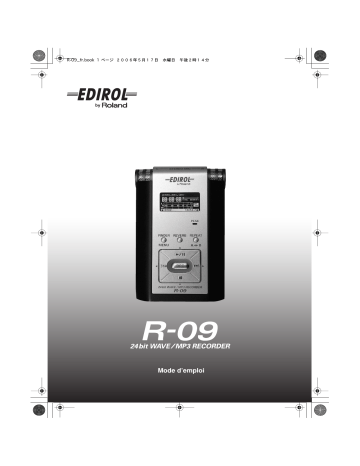 Roland R-09 WAVE/MP3 Recorder Manuel du propriétaire | Fixfr