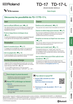 Roland TD-17 Drum Sound Module Manuel du propriétaire