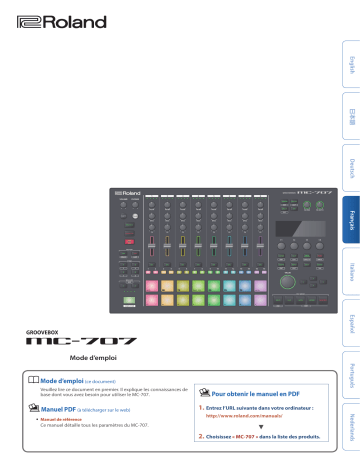 Roland MC-707 Groovebox Manuel du propriétaire | Fixfr