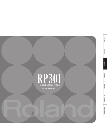 Roland RP-301 SuperNATURAL Piano Manuel du propriétaire | Fixfr