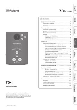 Roland TD-1DMK V-Drums Manuel du propriétaire
