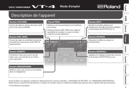 Roland VT-4 Ses Dönüştürücü Manuel du propriétaire