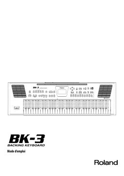 Roland BK-3 Backing Keyboard Manuel du propriétaire