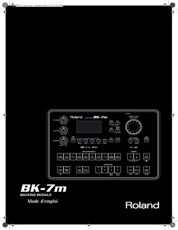 Roland BK-7m Module Arrangeur Manuel du propriétaire | Fixfr