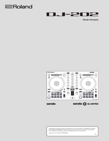 Roland DJ-202 DJ Controller Manuel du propriétaire | Fixfr