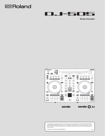 Roland DJ-505 DJ Controller Manuel du propriétaire | Fixfr