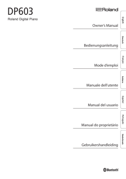 Roland DP603 Digital Piano Manuel du propriétaire