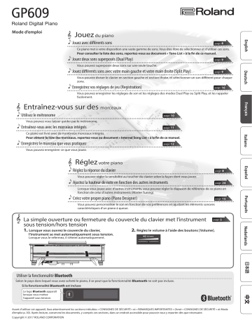 Roland GP609 Digital Piano Manuel du propriétaire | Fixfr