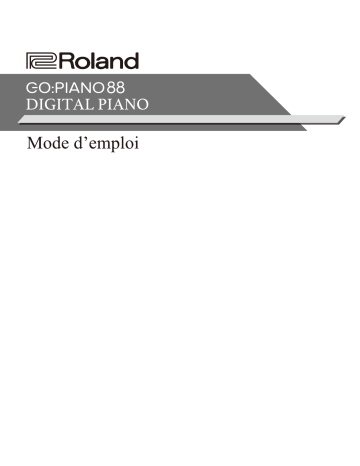 Roland GO:PIANO88 Dijital Piyano Manuel du propriétaire | Fixfr