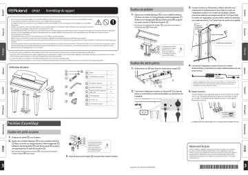 Roland GP607 Digital Piano Manuel du propriétaire | Fixfr