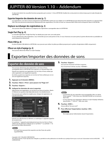 Roland JUPITER-80 Synthétiseur Manuel du propriétaire | Fixfr