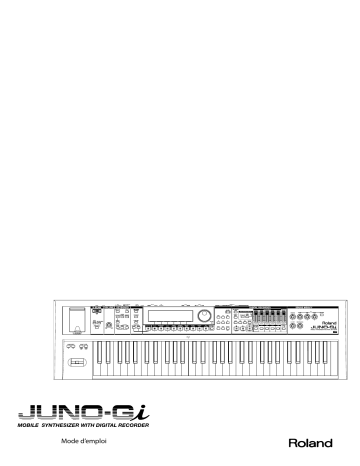 Roland JUNO-Gi Synthétiseur Manuel du propriétaire | Fixfr