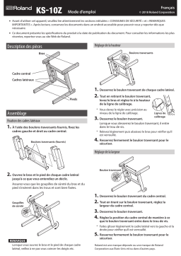 Roland KS-10Z Keyboard Stand Manuel du propriétaire