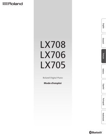 LX705 | LX706 | Roland LX708 Piano numérique Manuel du propriétaire | Fixfr