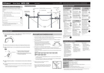 Roland MDS-50K Drum Stand Manuel du propriétaire | Fixfr