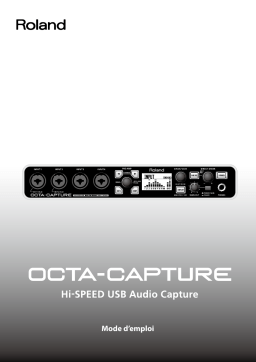 Roland OCTA-CAPTURE Hi-Speed USB Audio Interface Manuel du propriétaire