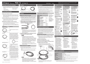 Roland PDX-12 V-Pad Manuel du propriétaire | Fixfr
