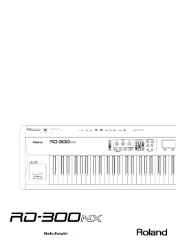 Roland RD-300NX Piano numérique Manuel du propriétaire