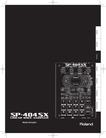 Roland SP-404SX Sampler Manuel du propriétaire | Fixfr