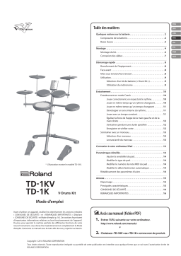 Roland TD-1KV V-Drums Manuel du propriétaire