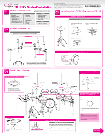 Roland TD-30KV Série V-Pro Manuel du propriétaire | Fixfr