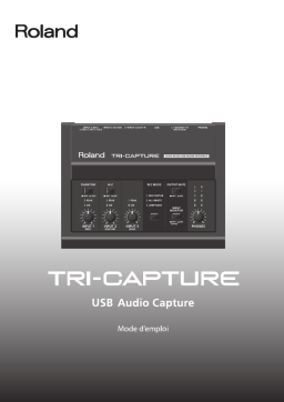 Roland TRI-CAPTURE USB Audio Interface Manuel du propriétaire