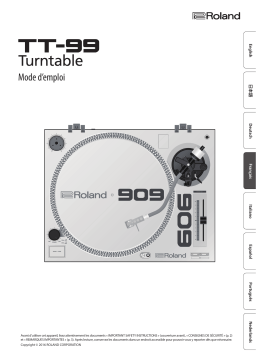 Roland TT-99 Turntable Manuel du propriétaire