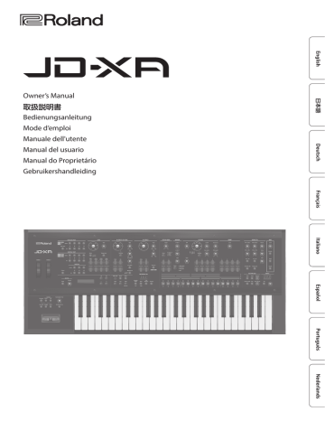 Roland JD-XA Analog/Digital Crossover Synthesizer Manuel du propriétaire | Fixfr