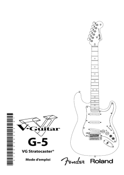 Roland G-5 VG Stratocaster® Manuel du propriétaire