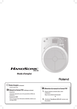 Roland HandSonic HPD-20 Handsonic 20 Manuel du propriétaire