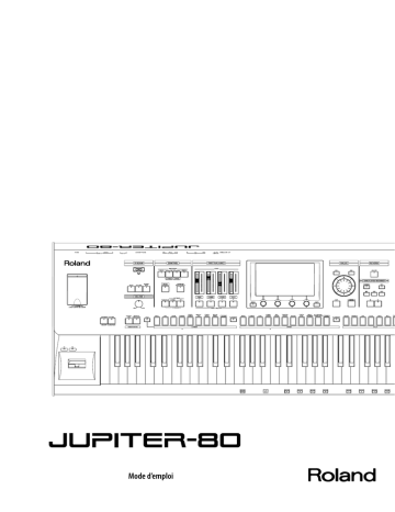 Roland JUPITER-80 Synthétiseur Manuel du propriétaire | Fixfr