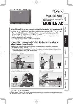 Roland MOBILE AC Acoustic Chorus Manuel du propriétaire