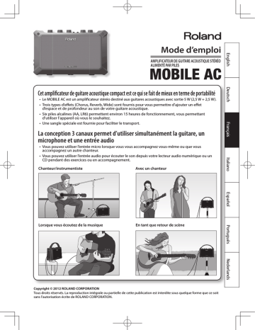 Roland MOBILE AC Acoustic Chorus Manuel du propriétaire | Fixfr