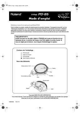 Roland PD-85 V-Pad Manuel du propriétaire